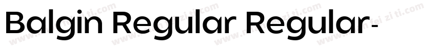 Balgin Regular Regular字体转换